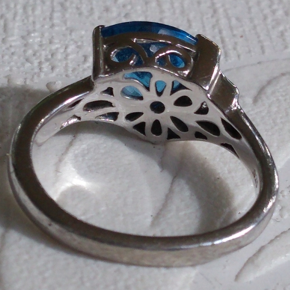 AV 925 + 14K Topaz Diamond Ring ALWAND VAHAN - Picture 10 of 16